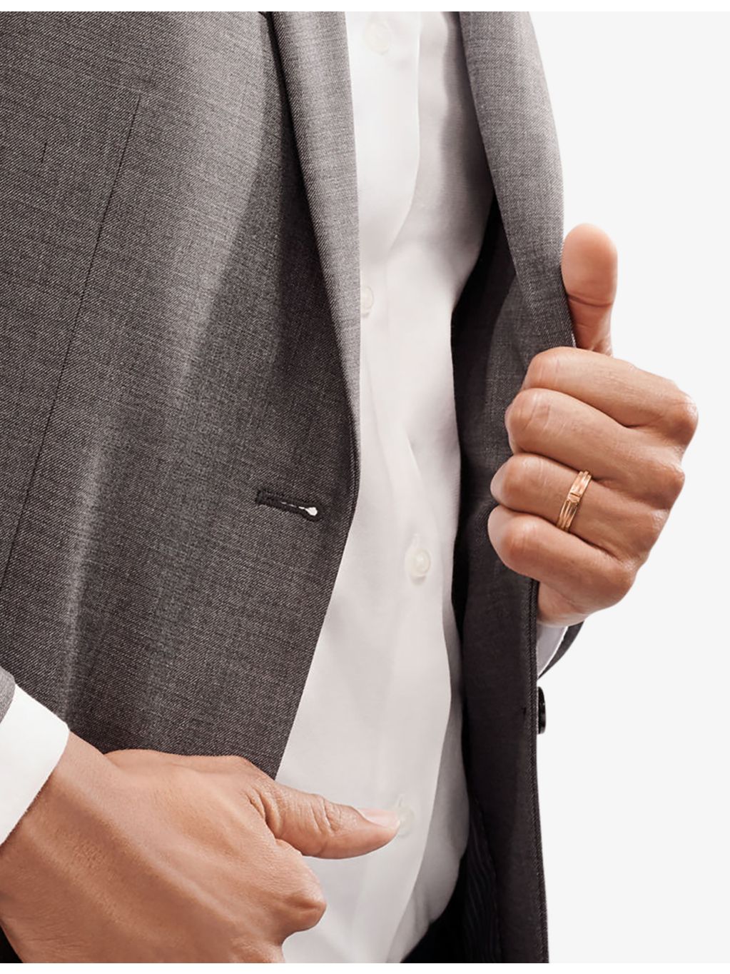 Tiffany & Co. T narrow ring in 18ct rose gold, imported from the UK