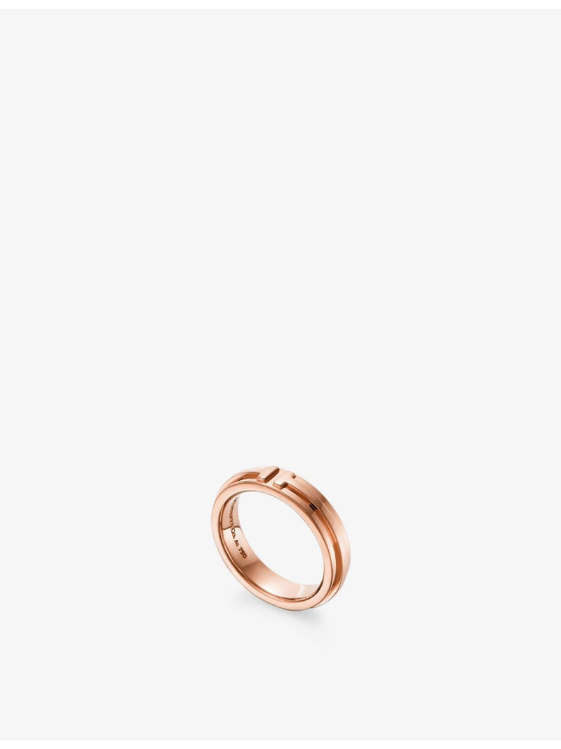 Tiffany & Co. T narrow ring in 18ct rose gold, imported from the UK