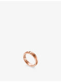 Tiffany & Co. T narrow ring in 18ct rose gold, imported from the UK