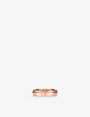 Tiffany & Co. Tiffany T Narrow 18ct Rose-Gold Ring