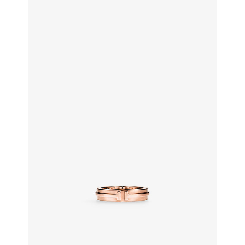 Tiffany T Narrow 18ct rose-gold ring - 4.5