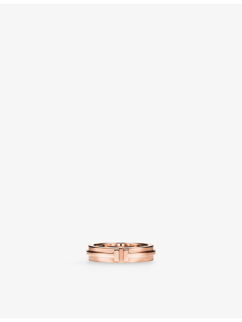 Tiffany & Co. T narrow ring in 18ct rose gold, imported from the UK