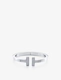 Tiffany & Co. Tiffany T Pavé-set 18ct White-Gold and 0.74ct Brilliant-Cut Diamond Bracelet