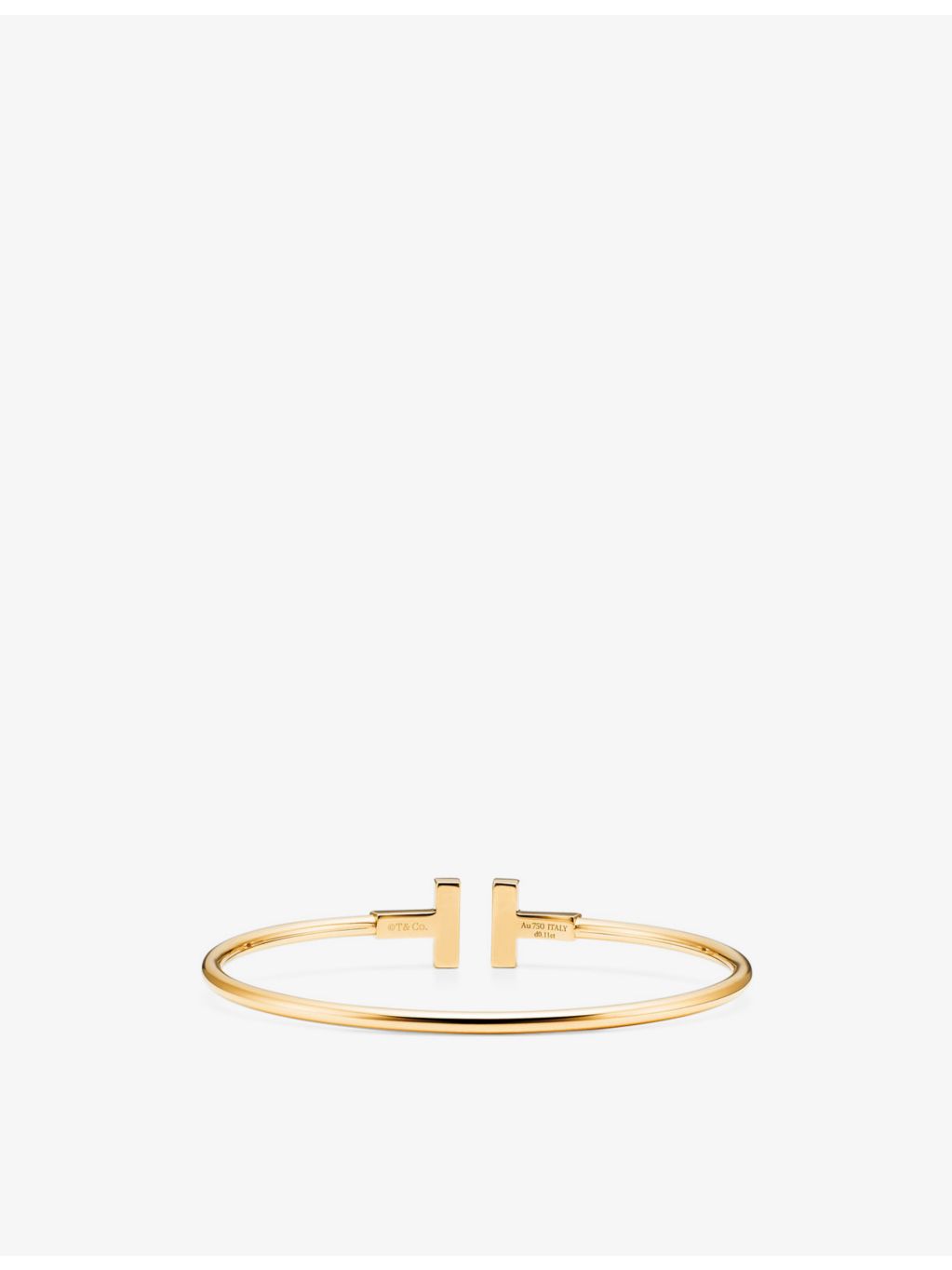Tiffany T Wire bracelet mother-of-pearl diamond 18ct gold, UK version