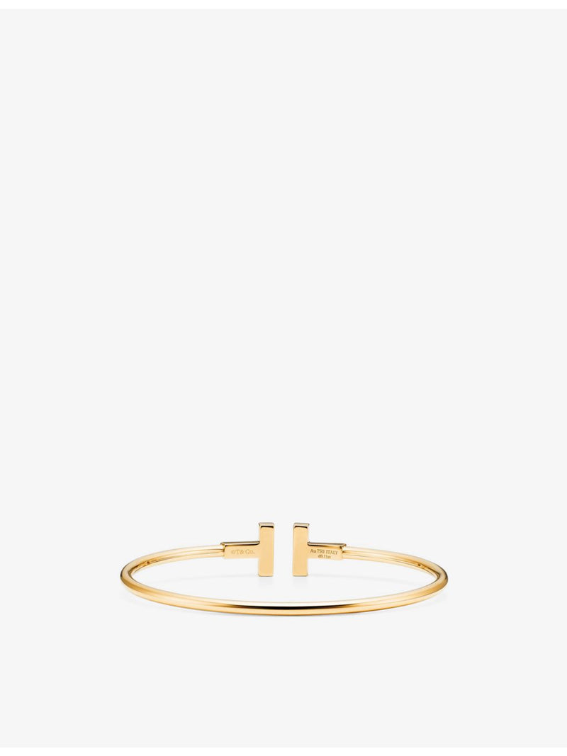 Tiffany T Wire bracelet mother-of-pearl diamond 18ct gold, UK version