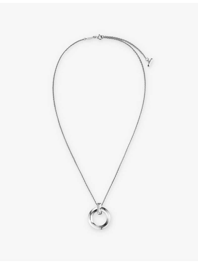 Tiffany & Co T1 circle white gold pendant necklace, UK version
