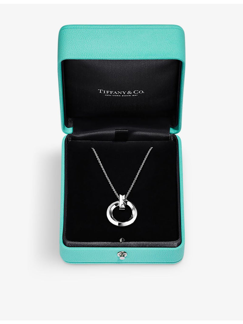 Tiffany & Co T1 circle white gold pendant necklace, UK version