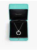 Tiffany & Co T1 circle white gold pendant necklace, UK version