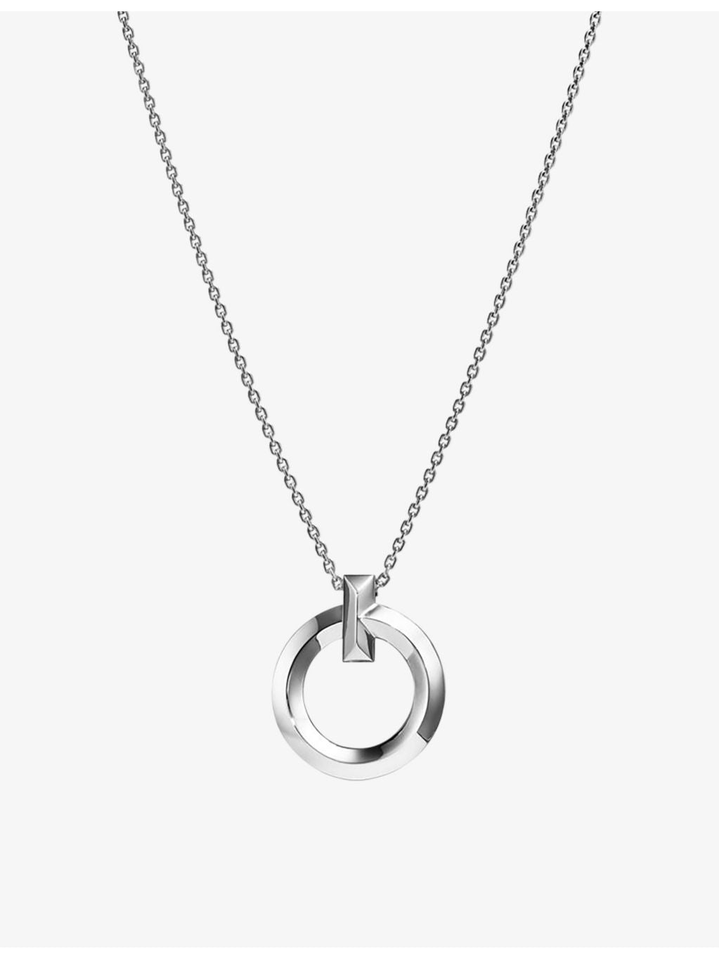 Tiffany & Co T1 circle white gold pendant necklace, UK version