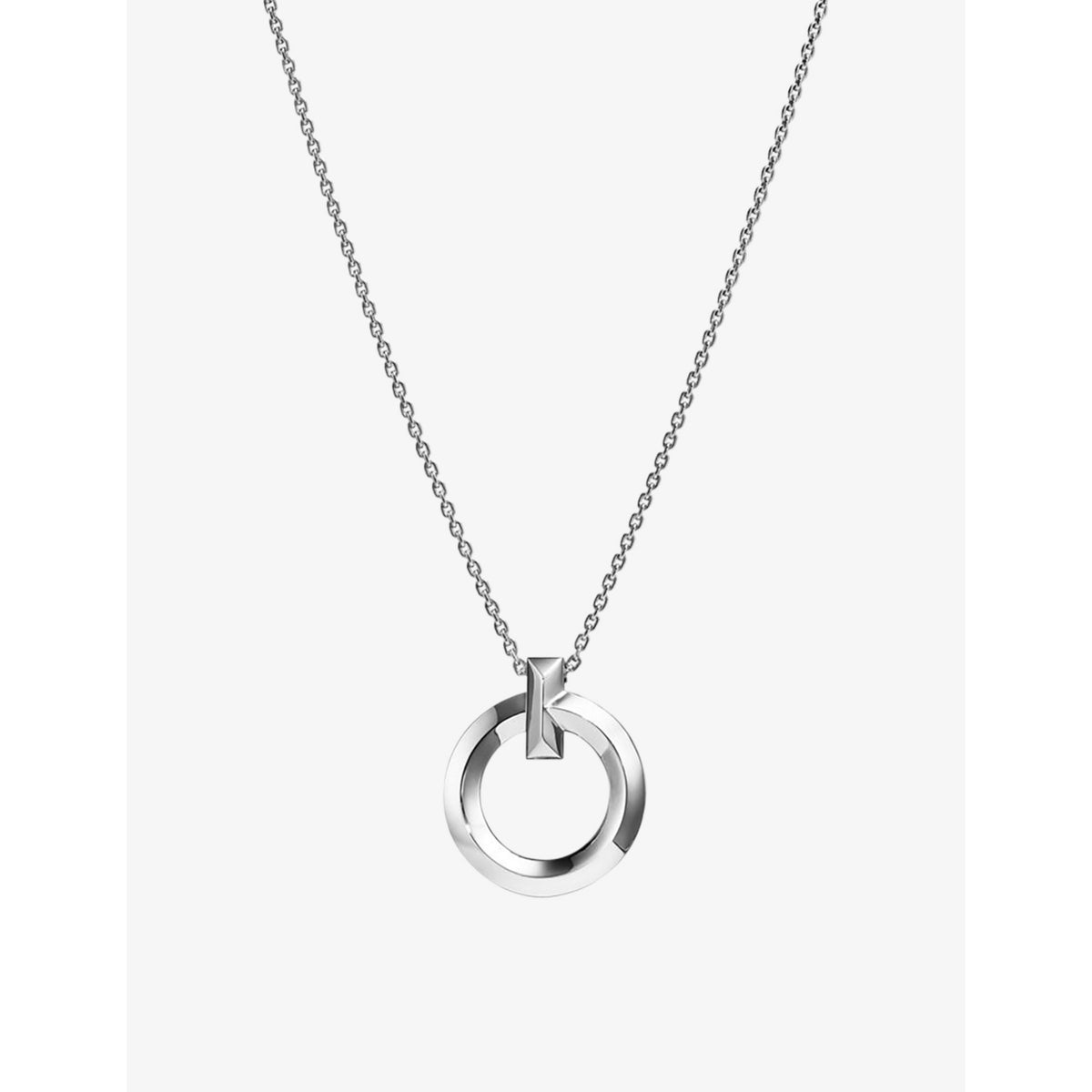 Tiffany & Co T1 circle white gold pendant necklace, UK version