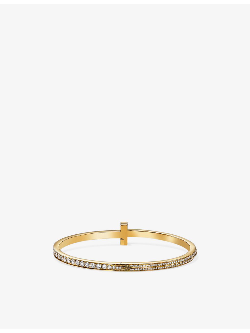 Tiffany T yellow gold diamond bracelet 2.22ct, UK version