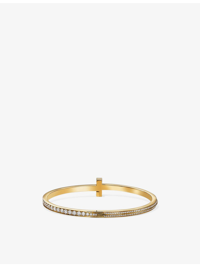 Tiffany T yellow gold diamond bracelet 2.22ct, UK version