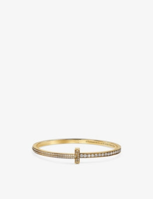 Tiffany & Co. Tiffany T Narrow Hing 18ct Yellow-Gold and 2.22ct Brilliant-Cut Diamond Bracelet