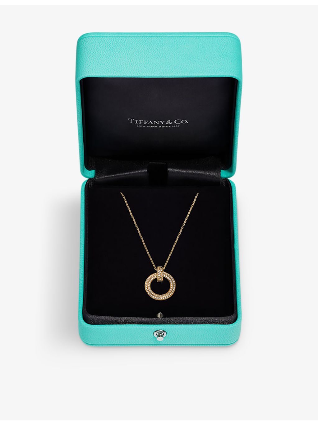 Tiffany T1 yellow gold diamond pendant - British product