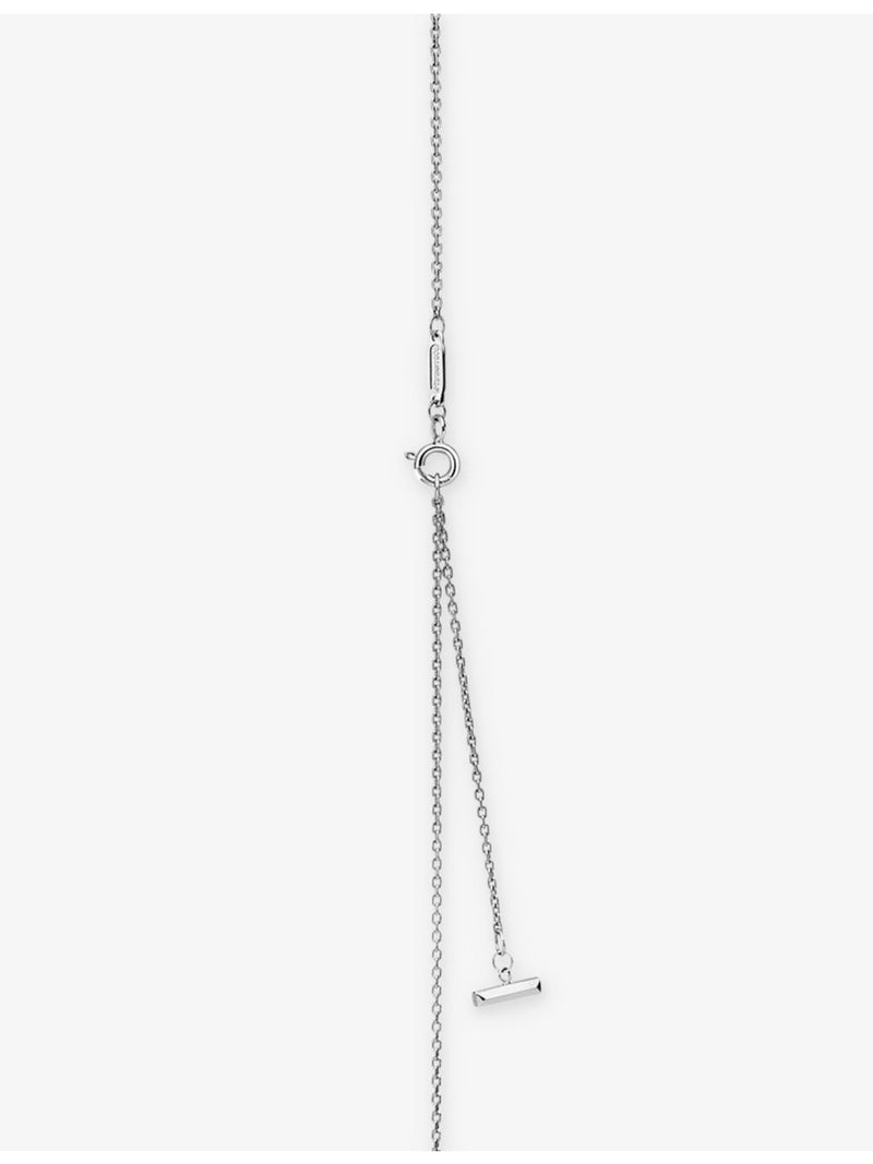 Tiffany 18ct white gold 0.24ct diamond pendant, imported from the UK