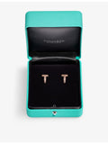 Tiffany & Co T1 rose gold diamond earrings, imported from the UK