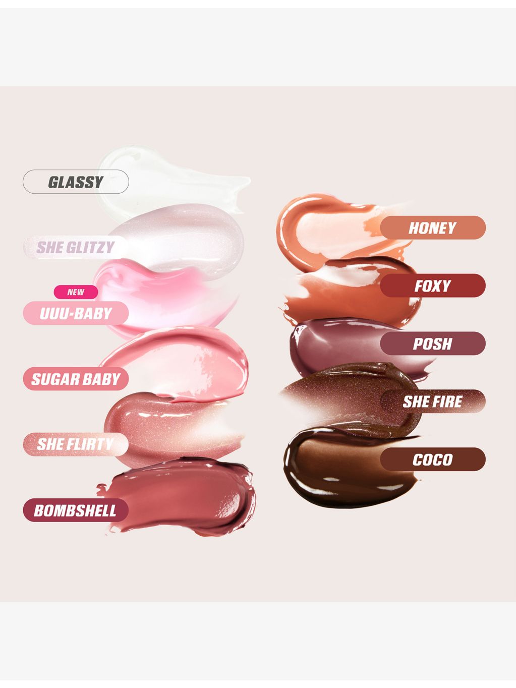 Huda Beauty Faux Filler lip gloss 3.9ml, UK version