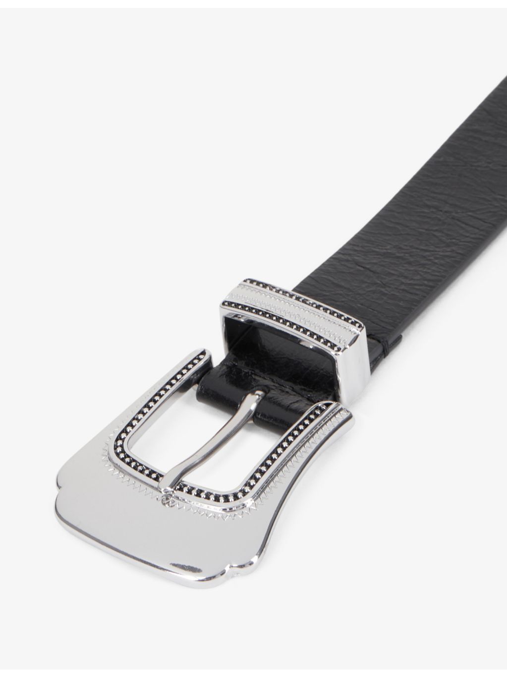 The Kooples buckle-embellished leather belt 3cm, UK version