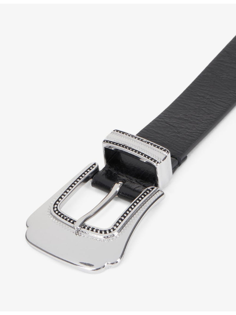 The Kooples buckle-embellished leather belt 3cm, UK version