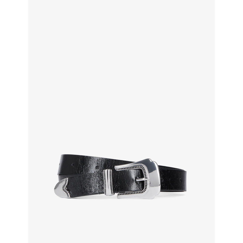 Buckle-embellished leather belt - XS