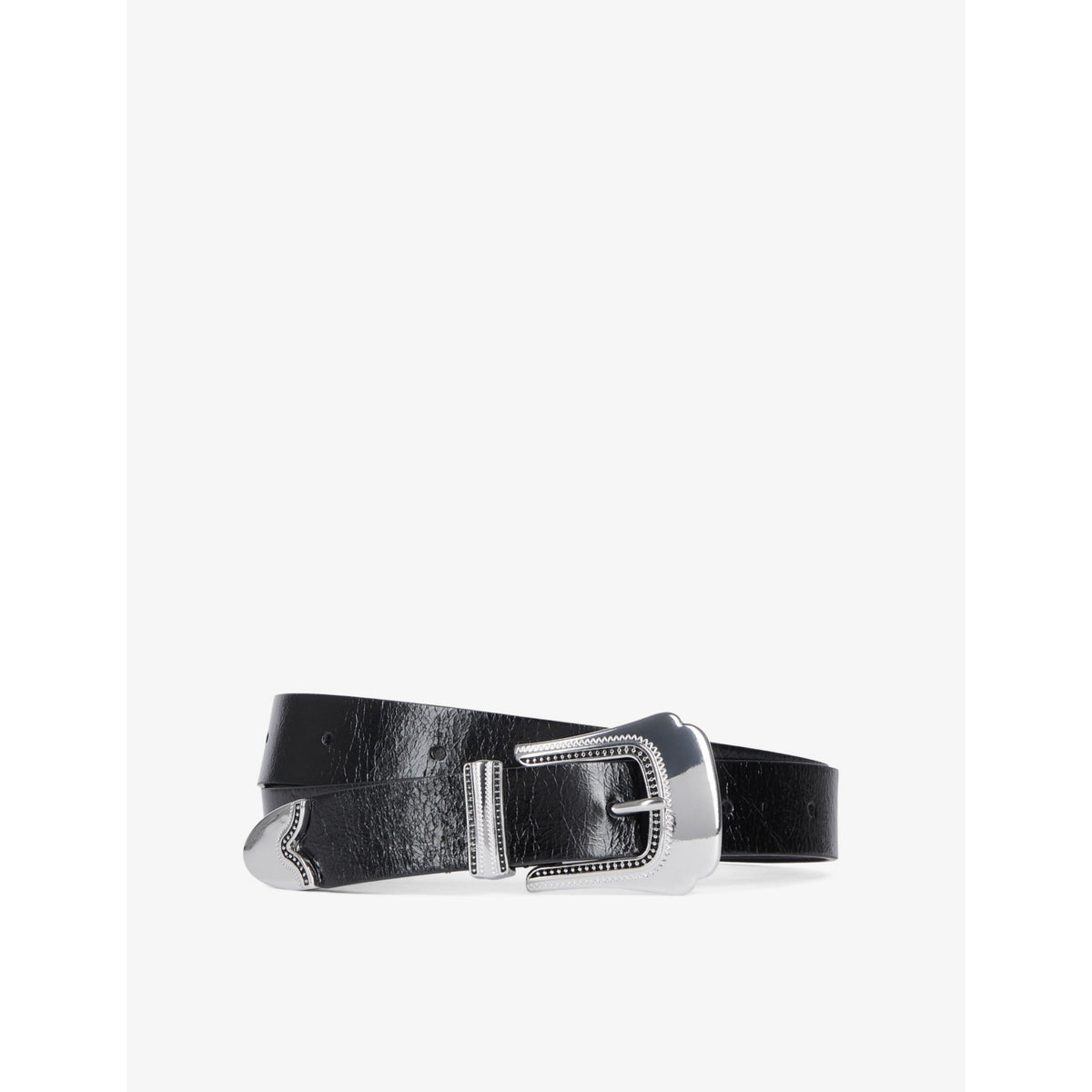 Buckle-embellished leather belt - XS
