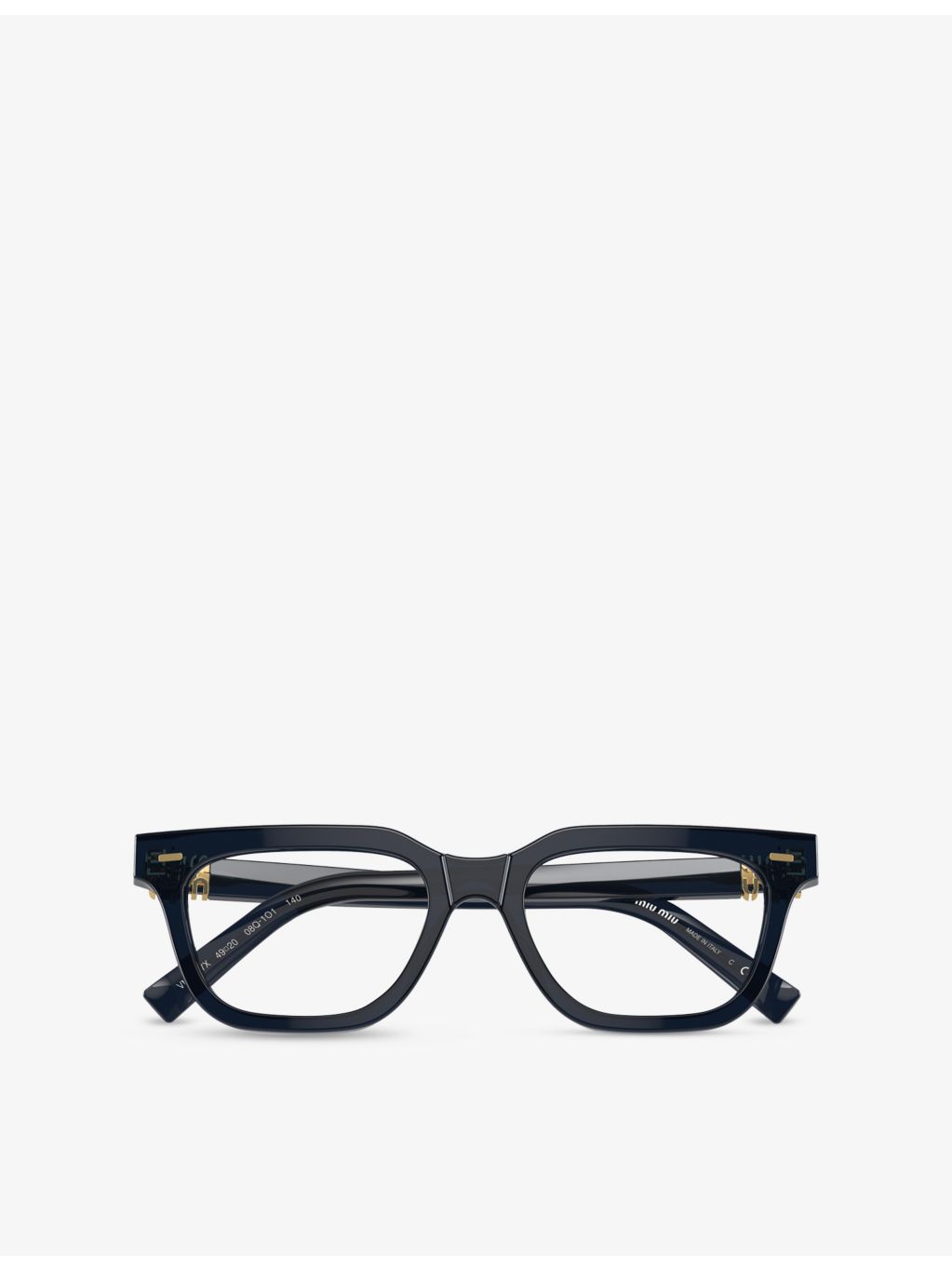 Miu Miu MU 07XV rectangular acetate optical glasses (British brand)