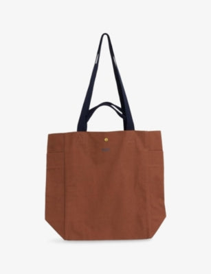 HAY cotton tote bag with logo print, 38cm high - British product