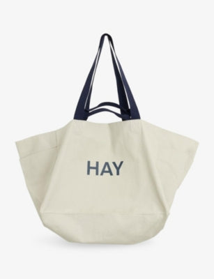 HAY Weekend Logo-Print Cotton Tote Bag