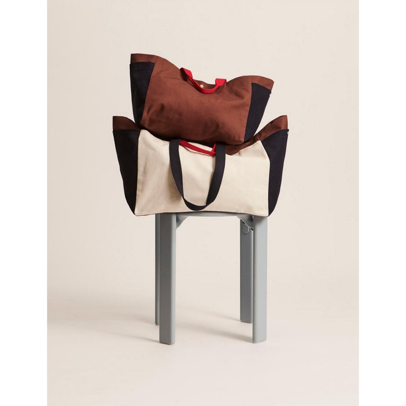 HAY cotton-canvas tote bag small weekend colour-block - British product