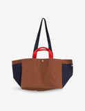 HAY cotton-canvas tote bag small weekend colour-block - British product