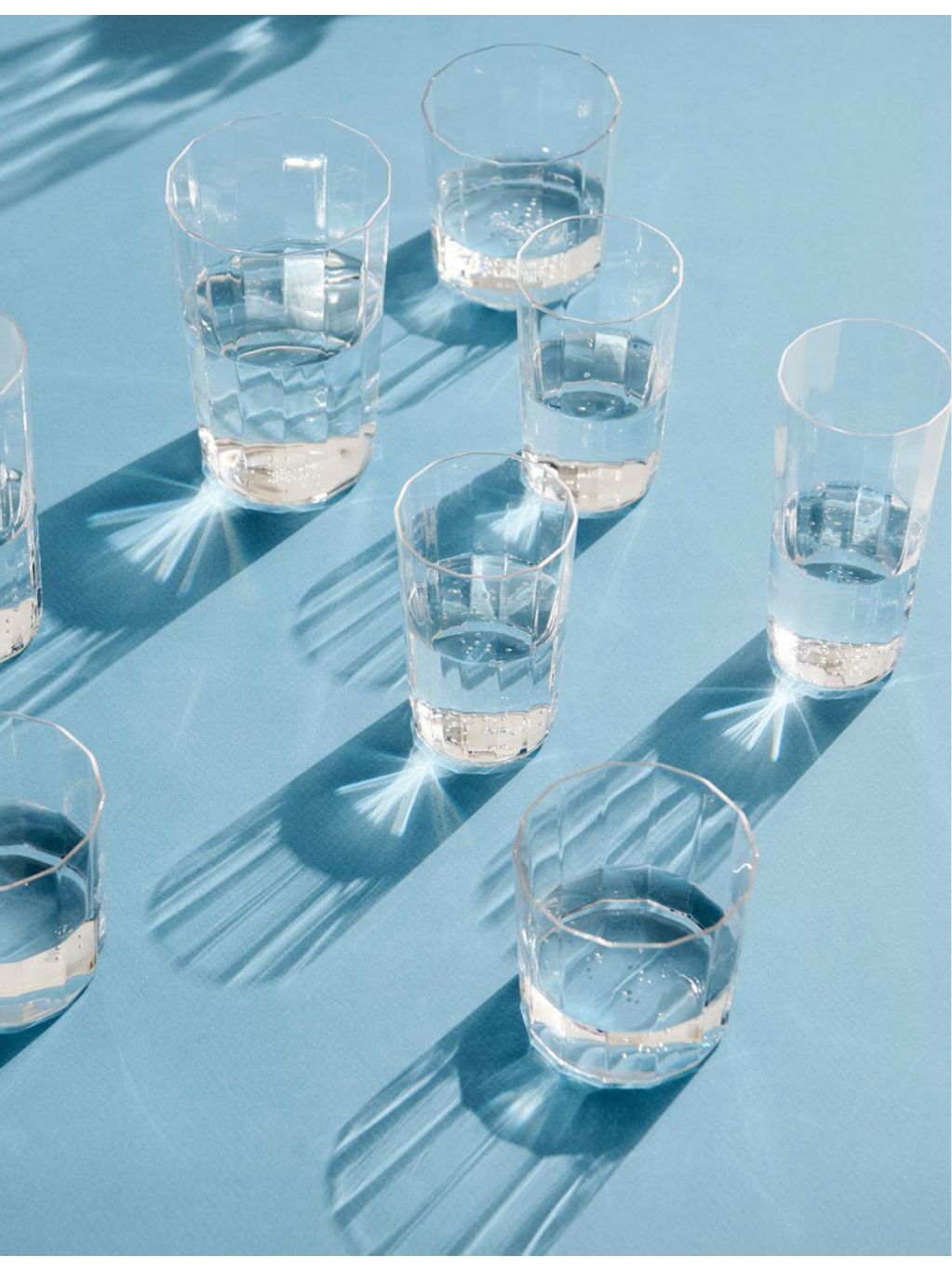 HAY Angle wide faceted drinking glass 7.5cm, imported from the UK