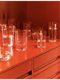 HAY Angle wide faceted drinking glass 7.5cm, imported from the UK