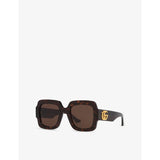 Gucci square-frame acetate sunglasses tortoiseshell (British brand)