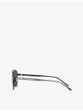 Saint Laurent pilot-frame metal sunglasses with silver-toned hardware (British brand)