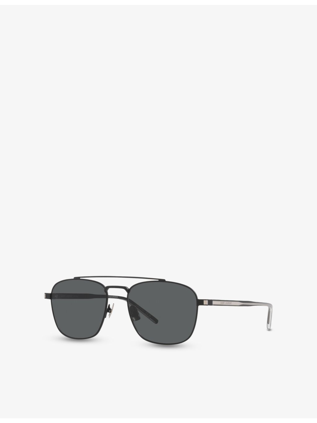 Saint Laurent pilot-frame metal sunglasses with silver-toned hardware (British brand)