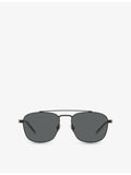 Saint Laurent pilot-frame metal sunglasses with silver-toned hardware (British brand)