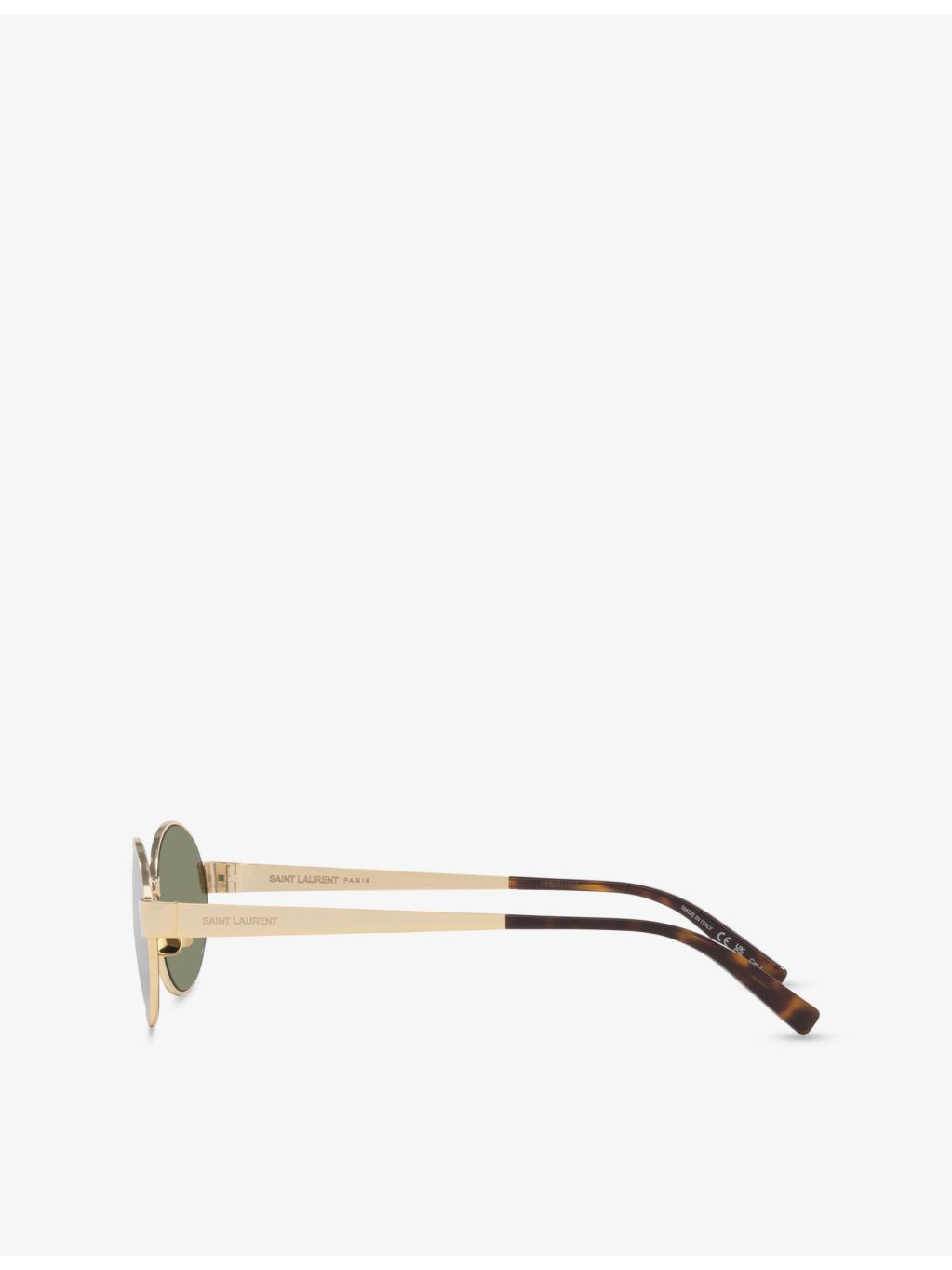 Saint Laurent SL692 oval metal sunglasses with gold-tone hardware - British product