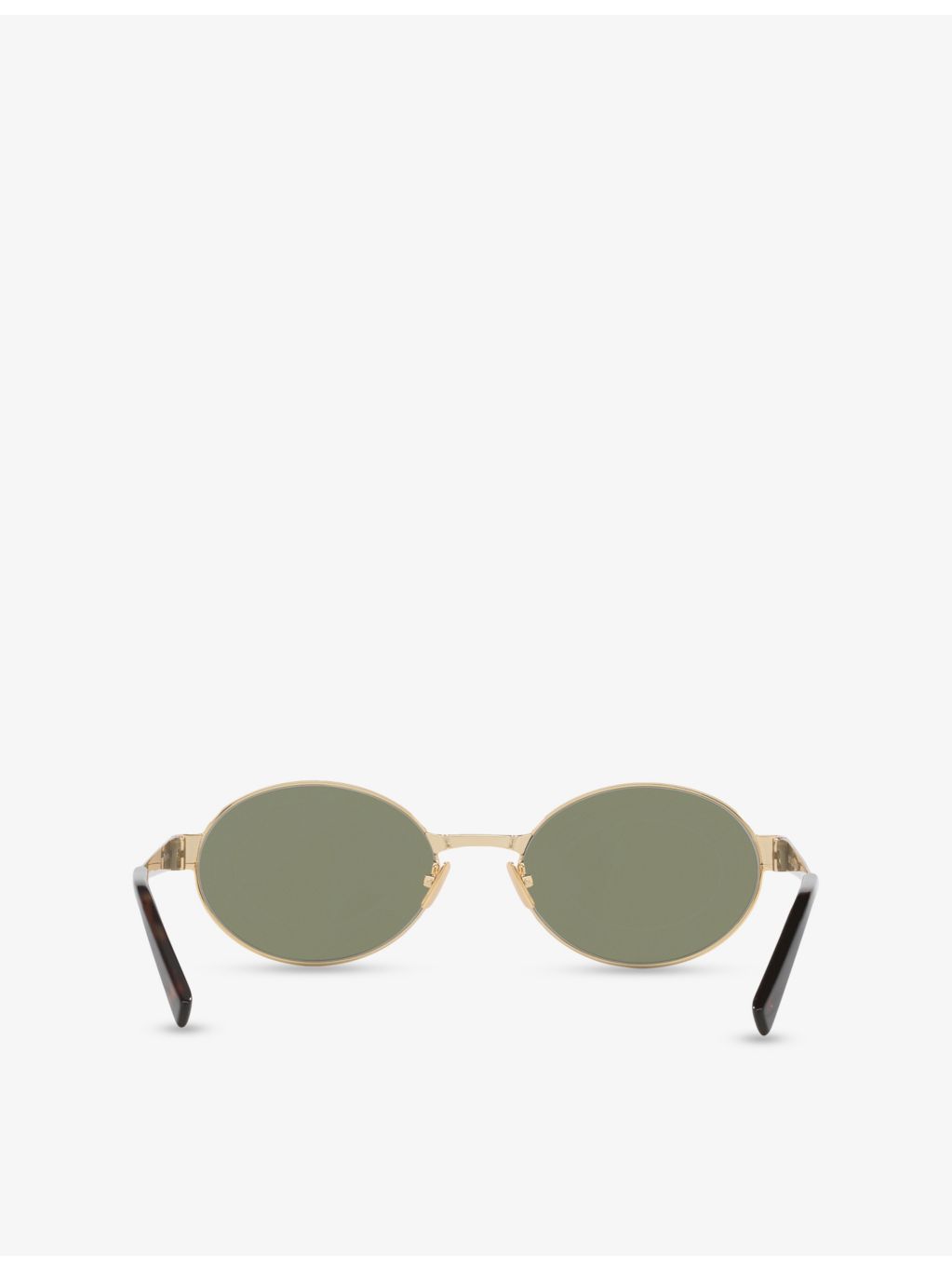 Saint Laurent SL692 oval metal sunglasses with gold-tone hardware - British product