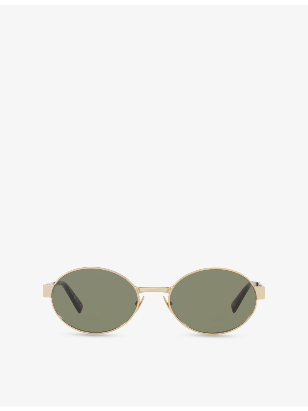 Saint Laurent SL692 oval metal sunglasses with gold-tone hardware - British product
