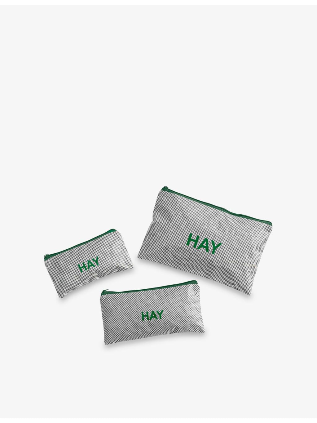 HAY plastic wash bags set of three with patterned design, UK version