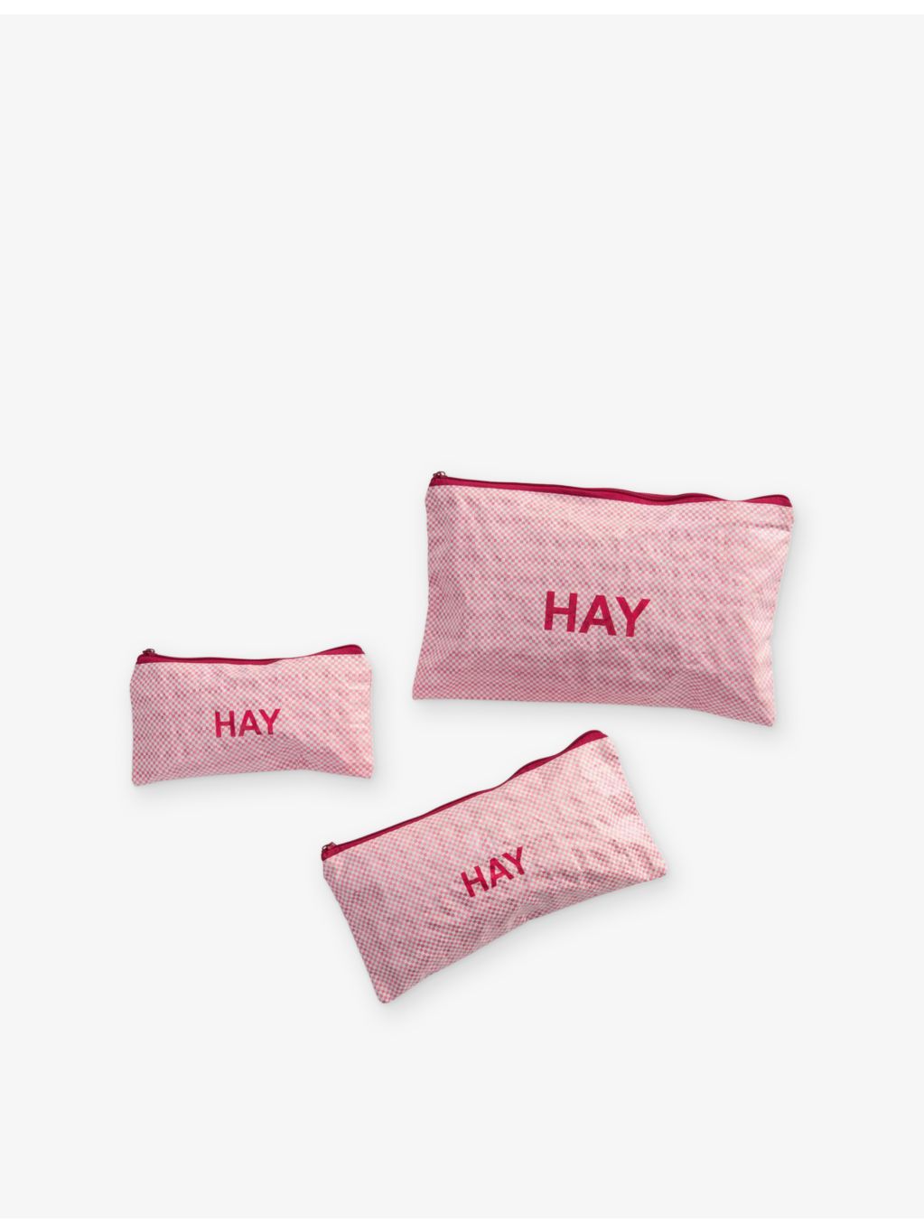 HAY Candy Mono wash bag set of three, imported from the UK