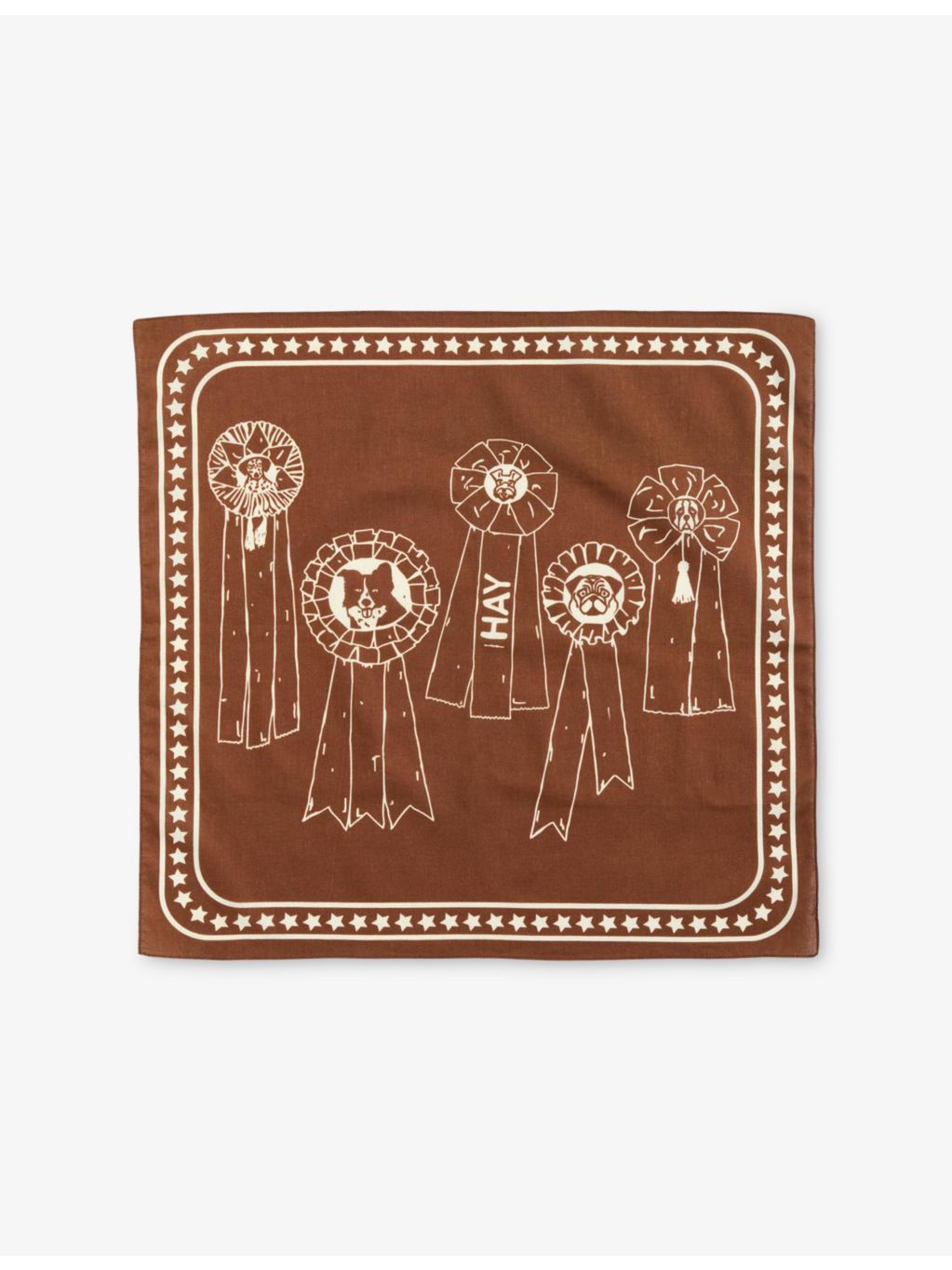 HAY printed cotton dog scarf 55cm, imported from the UK