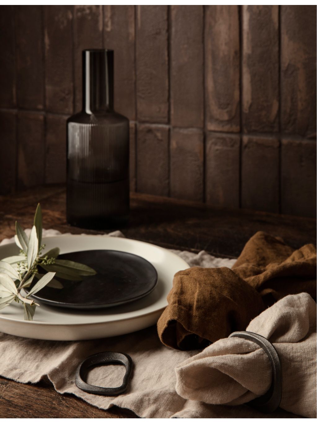 ferm LIVING washed-linen placemats set of two (British brand)