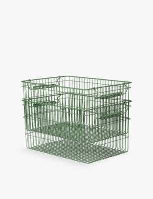 ferm LIVING Cala stackable metal baskets set of two - British product