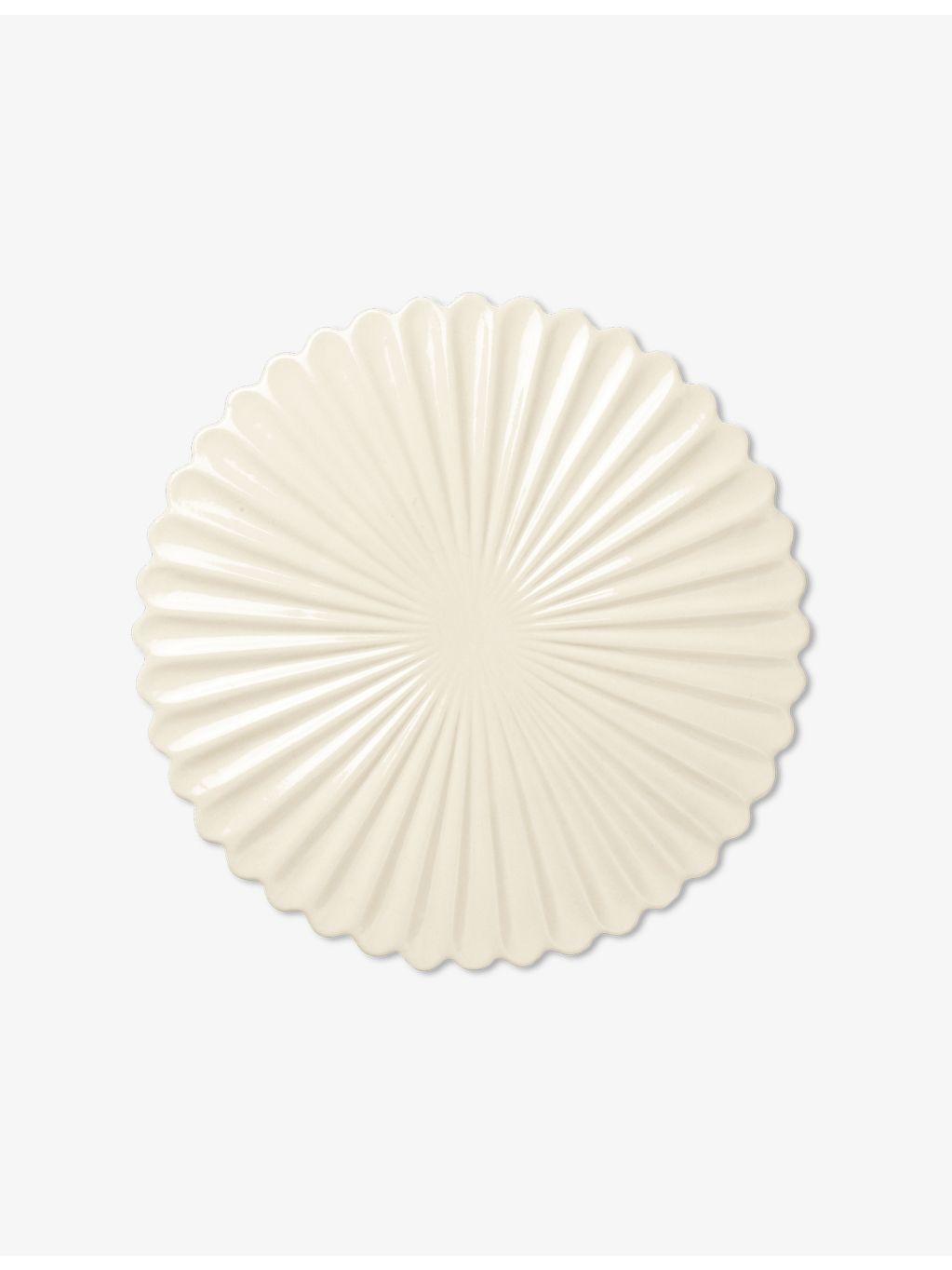 ferm LIVING scalloped stoneware cake stand 31cm - British product