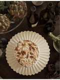 ferm LIVING scalloped stoneware cake stand 31cm - British product