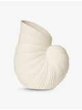 Ferm LIVING shell organic-shape stoneware vase 26.5cm (British brand)