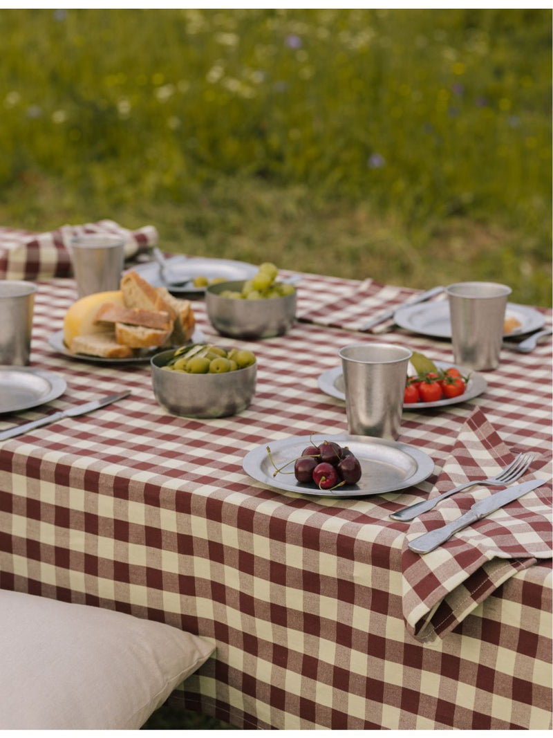 ferm LIVING tumbled stainless steel plate 20cm (British brand)