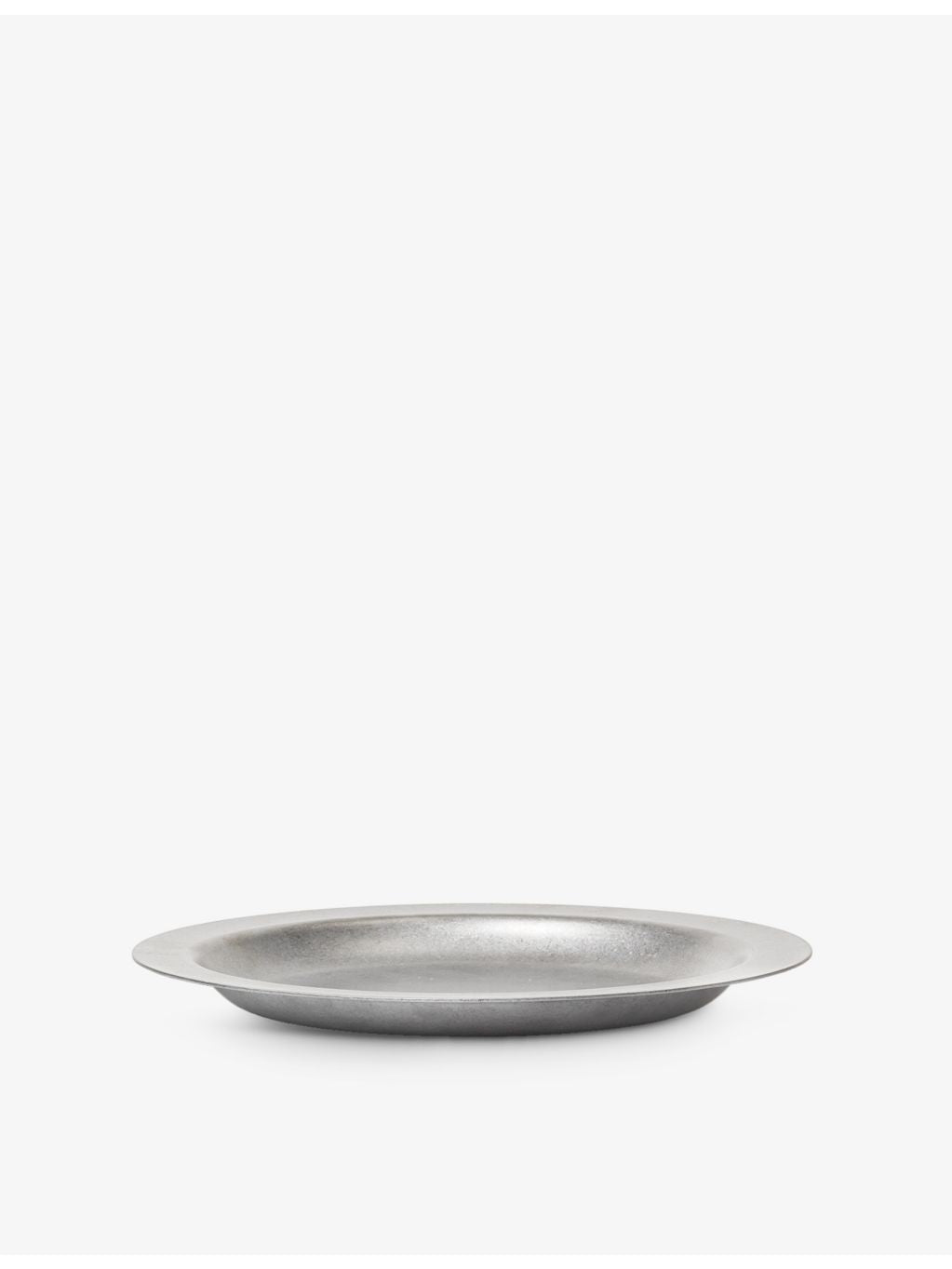 ferm LIVING tumbled stainless steel plate 20cm (British brand)
