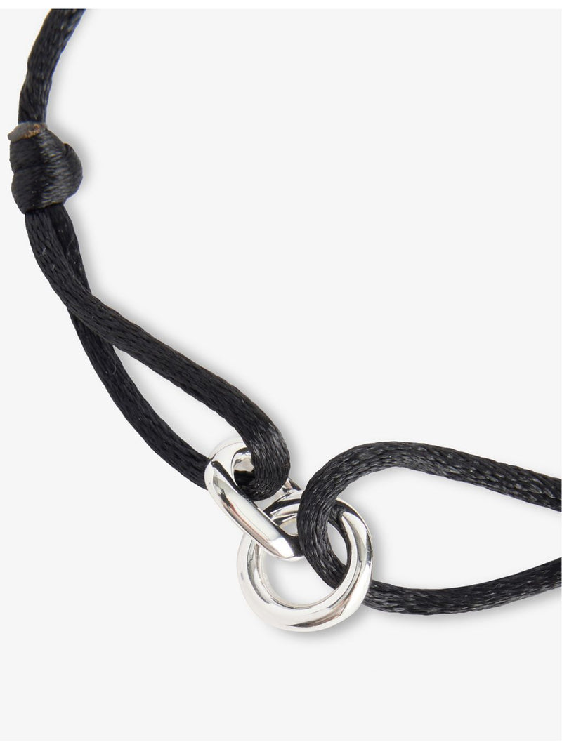 Element 925 sterling silver bracelet with silk cord, imported from the UK